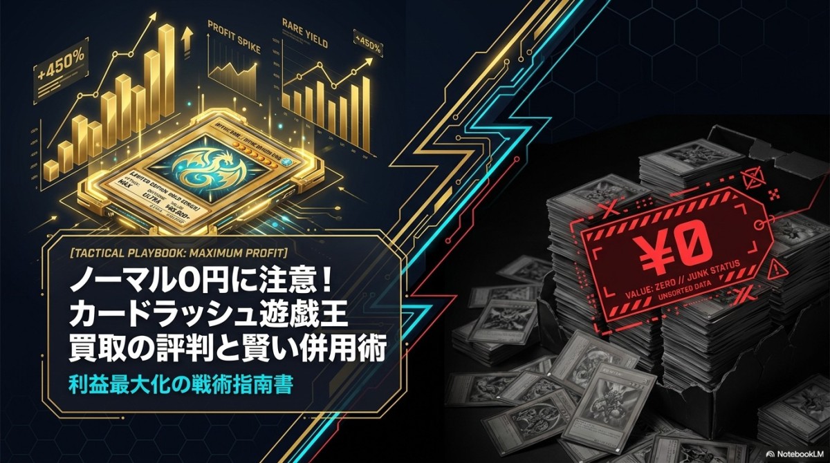 ノーマル0円に注意!カードラッシュ遊戯王買取の評判と賢い併用術