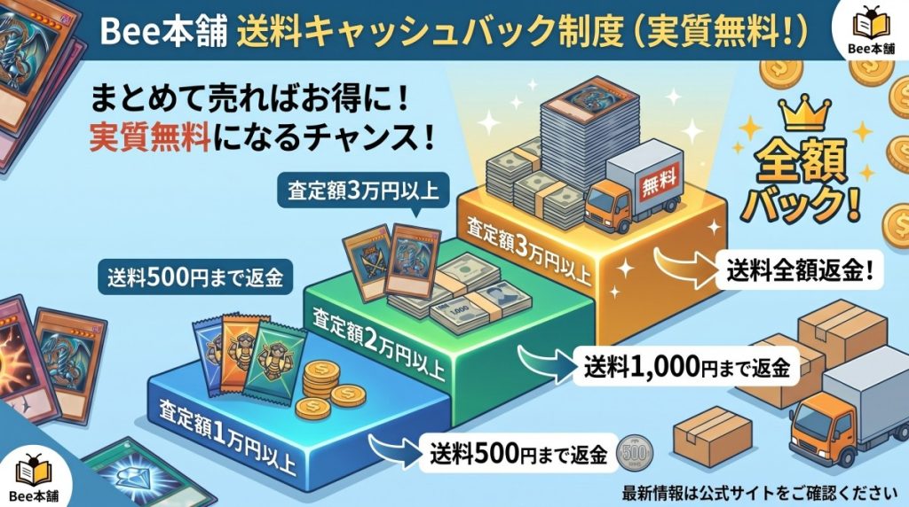 bee 本舗 買取 遊戯王 送料図解
