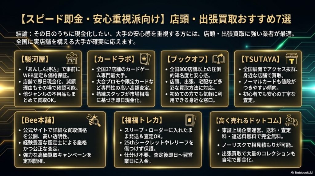 【スピード即金・安心重視派向け】店頭買取や出張で遊戯王が高価査定されるおすすめ業者7選とは? 図解イラスト