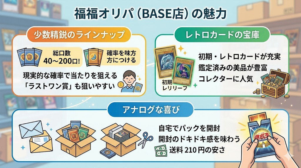 福福オリパ(BASE点)の魅力