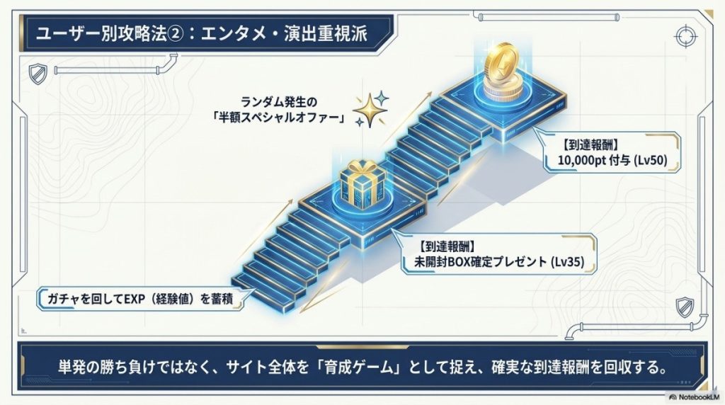 攻略法2:エンタメ・演出重視でワクワク感を味わいたい派の立ち回りは?