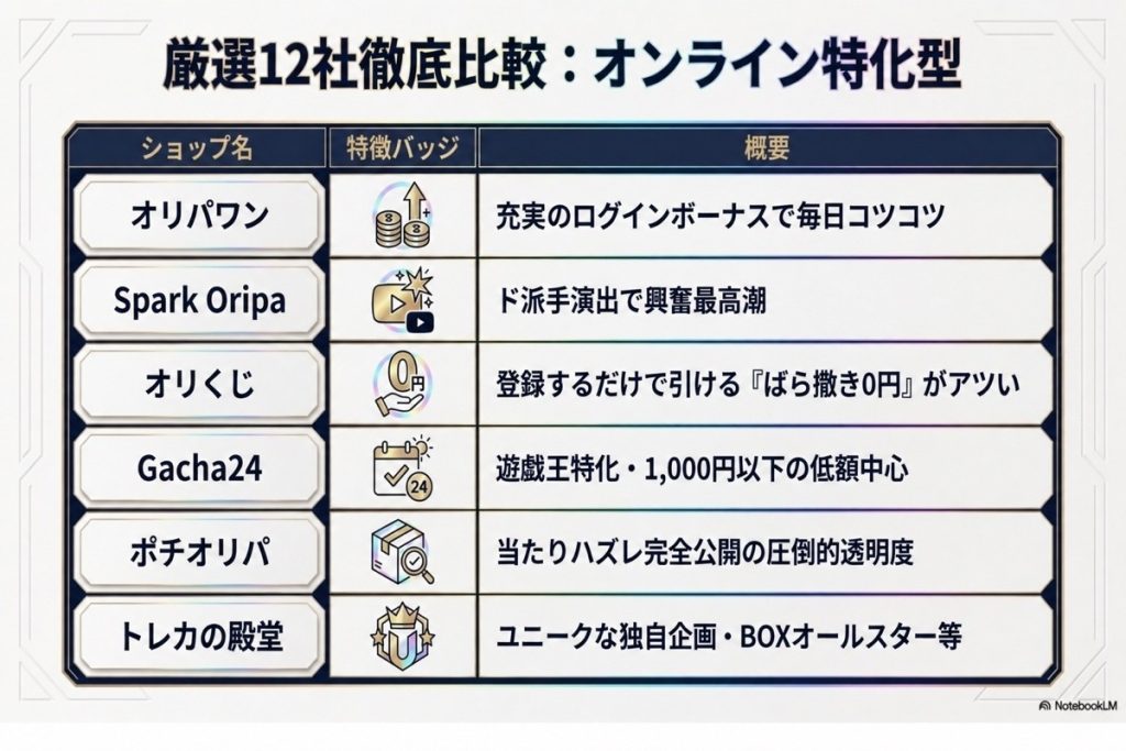 徹底比較!遊戯王のオンライン・通販オリパ優良店厳選12社