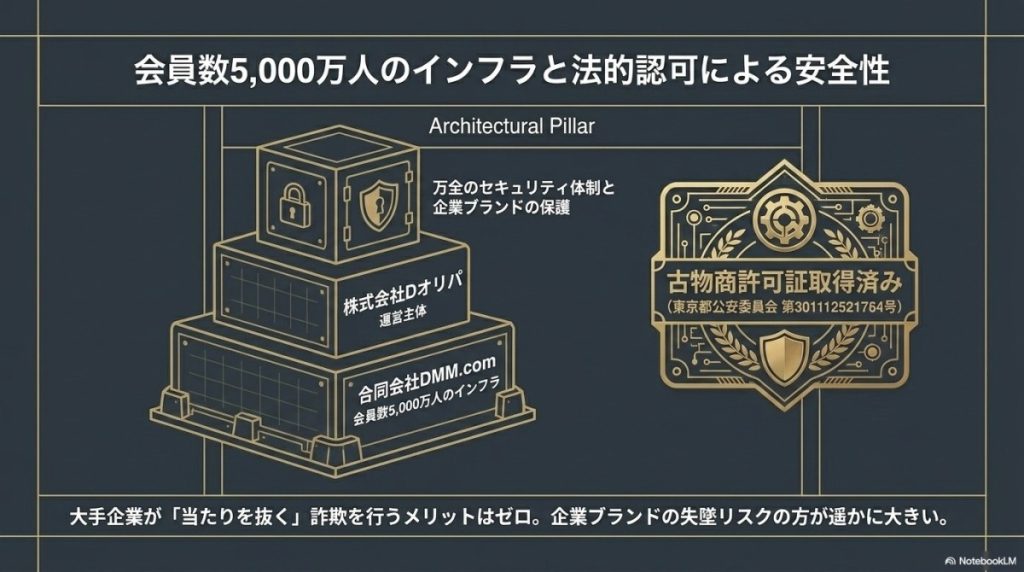 大手DMMグループ運営による安全性と透明性