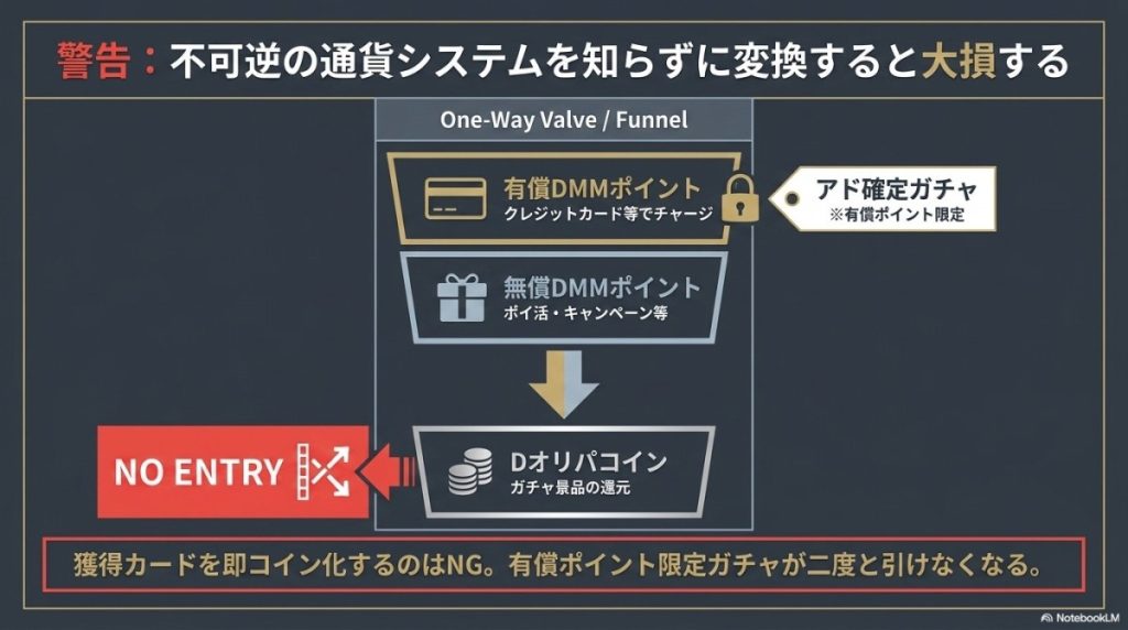 DMMポイントとDオリパコインの複雑な仕組みと変換の罠