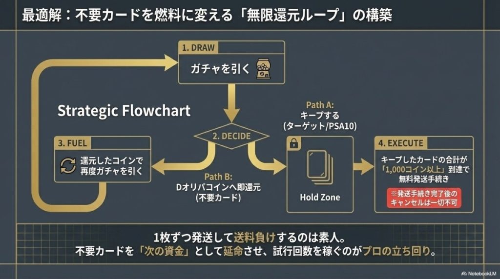 不要カードはコインへ還元してガチャ資金にループ