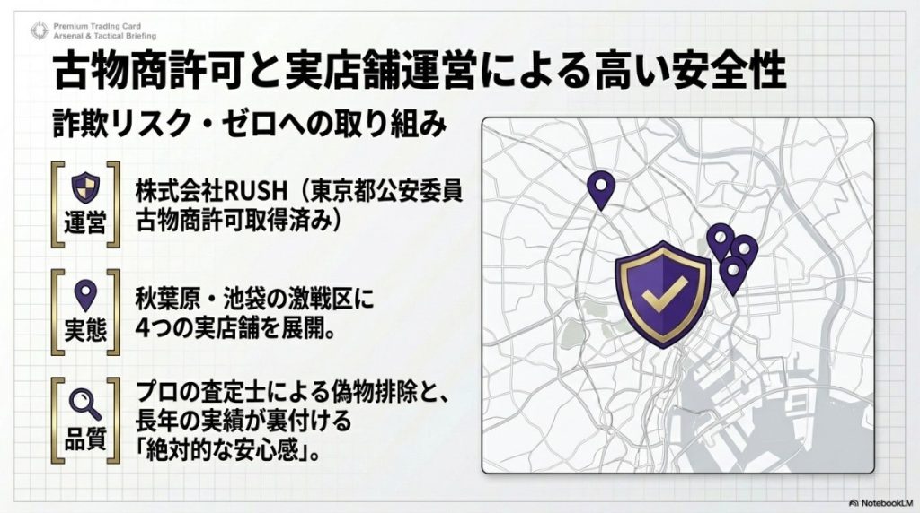 株式会社RUSHの古物商許可と実店舗運営(秋葉原・池袋)による高い安全性