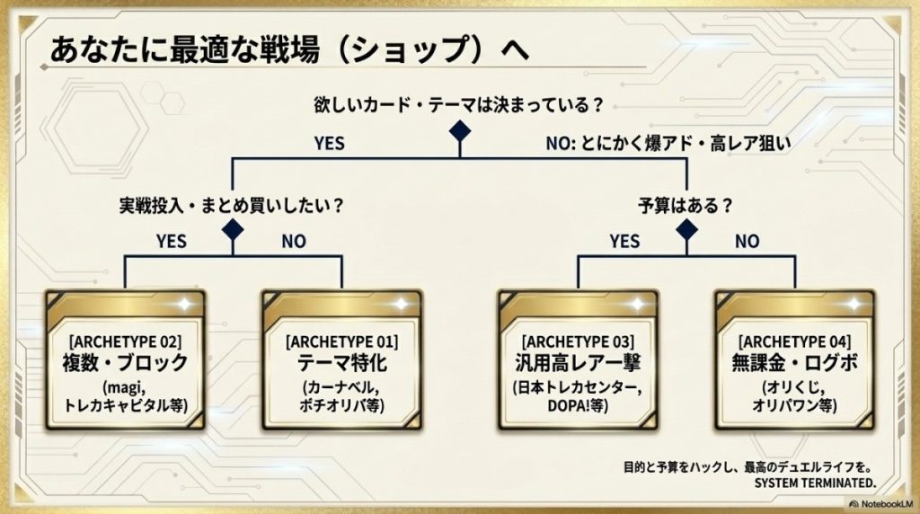 まとめ:遊戯王オリパは目的と予算に合わせて優良店を選ぼう
