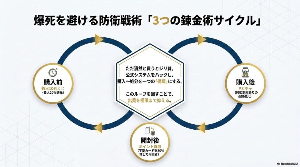 爆死を避ける!カーナベルオリパ「3つの錬金術サイクル」と買い方のコツ