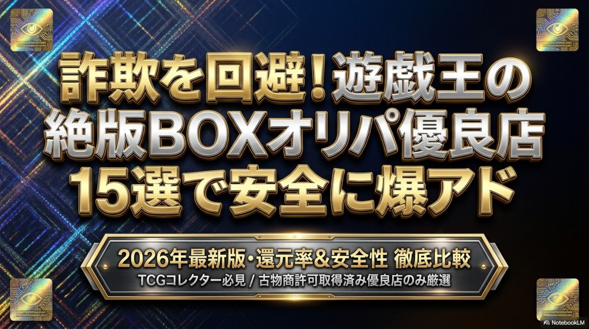 詐欺を回避!遊戯王の絶版boxオリパ優良店15選で安全に爆アド アイキャッチ