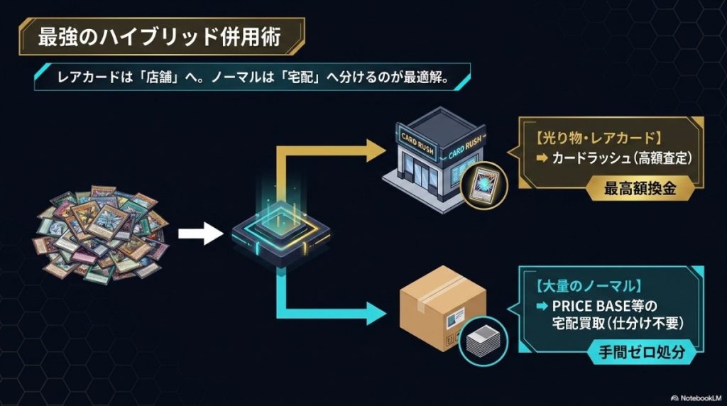 【結論】遊戯王のレアカードはカードラッシュへ!ノーマルは宅配買取に分けるのが最強