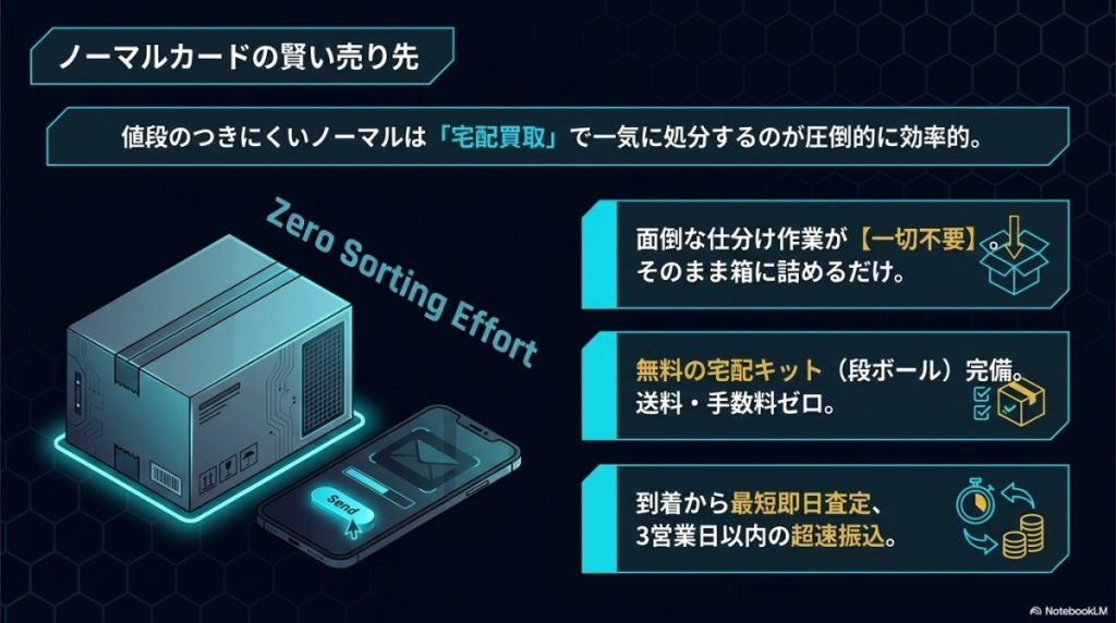 手間を省いてノーマルカードも賢く売る!おすすめの宅配買取業者(代替案)