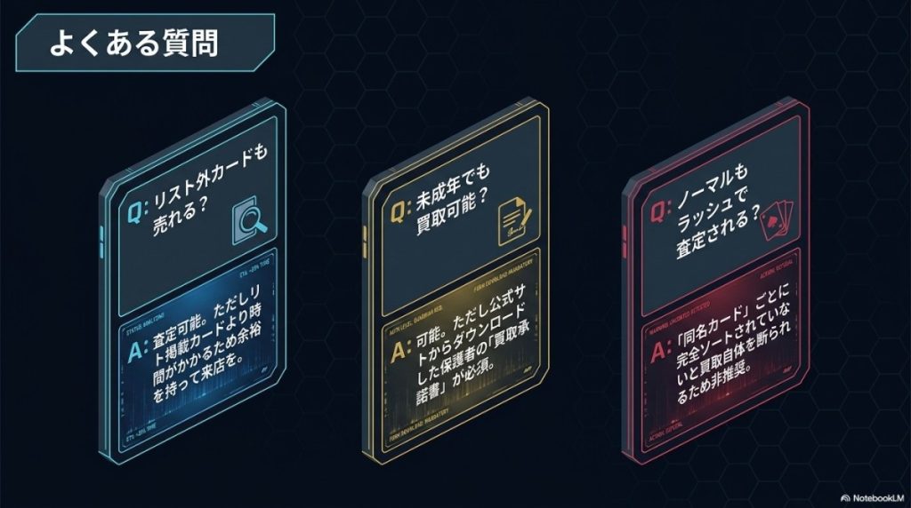 カードラッシュの遊戯王買取に関するよくある質問(FAQ)