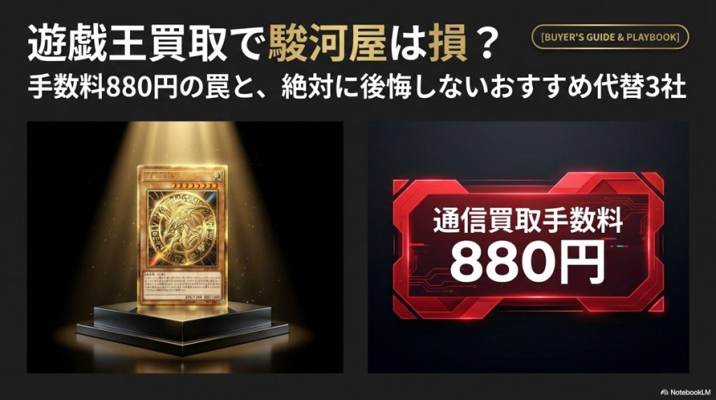 遊戯王買取で駿河屋は損?手数料880円の罠と、絶対に後悔しないおすすめ代替3社