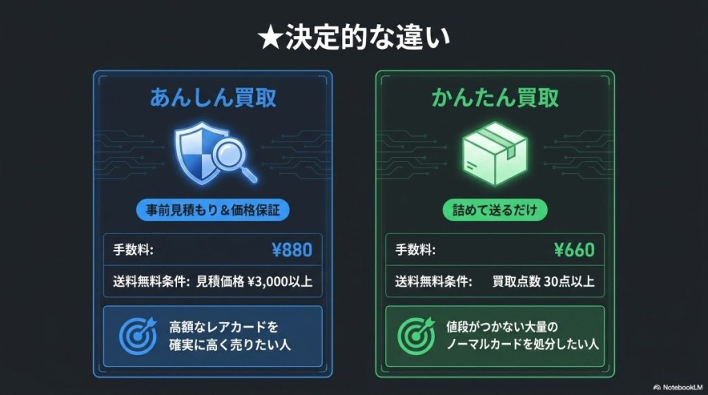 あんしん買取とかんたん買取の決定的な違い