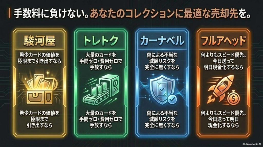 手数料に負けない。あなたのコレクションに最適な売却先を。
