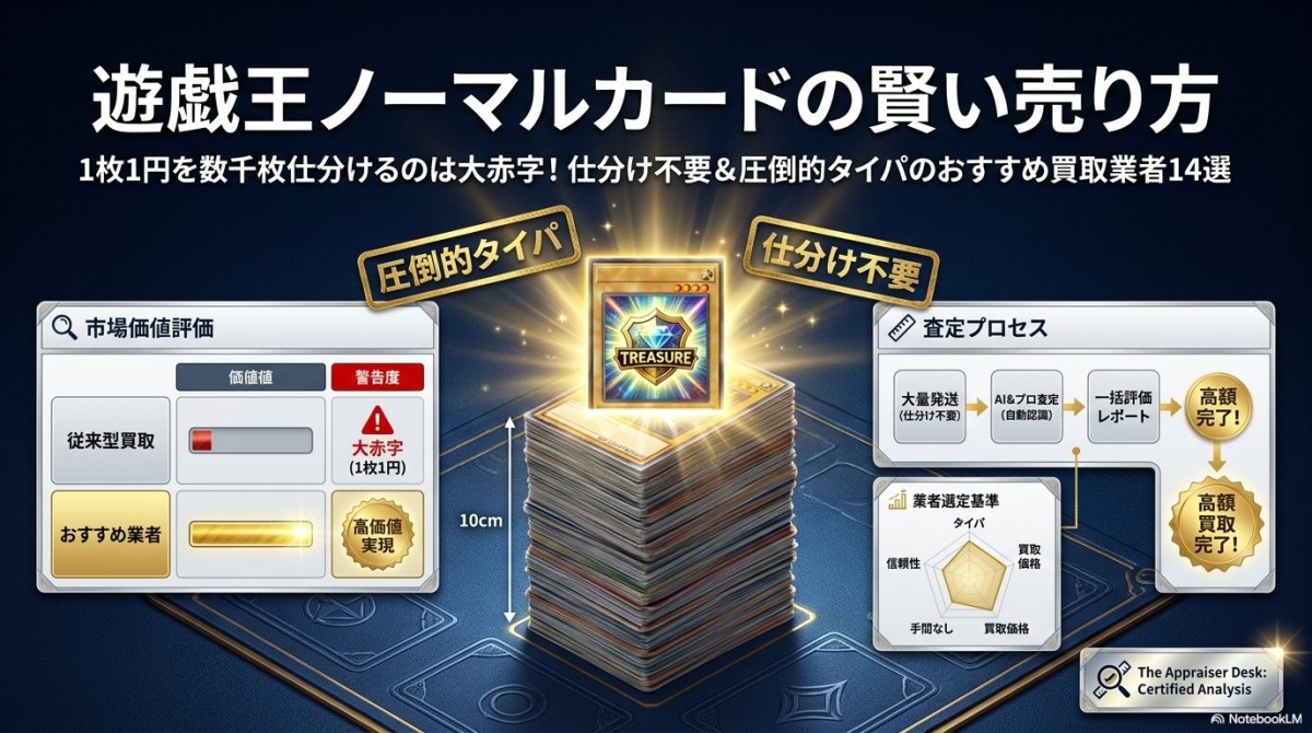 遊戯王 買取 ノーマル相場は?仕分け不要のおすすめ業者14選
