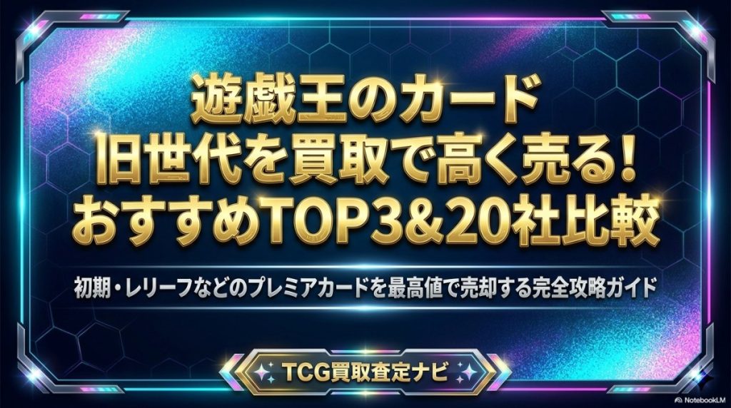 遊戯王のカード旧世代を買取で高く売る！おすすめTOP3＆20社比較　アイキャッチ