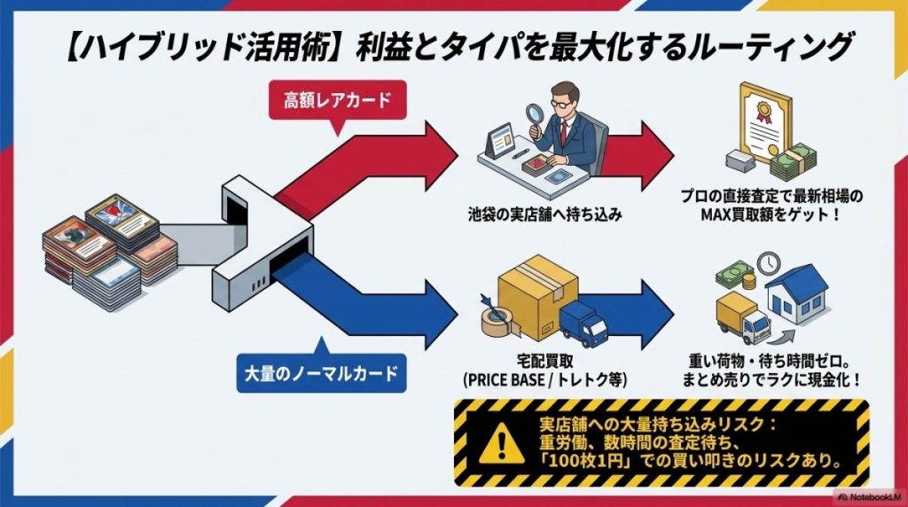 【ハイブリッド活用術】高額レアは池袋の実店舗へ、大量のノーマルは宅配へ!