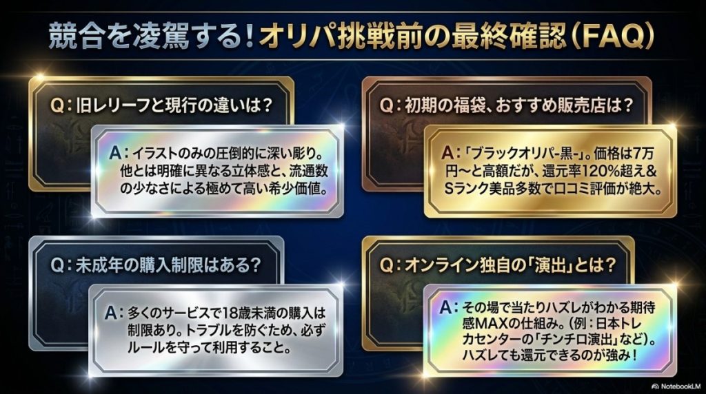 競合を凌駕する!遊戯王初期カードオリパに関するFAQ(よくある質問)