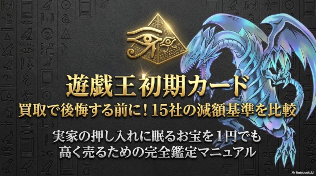 遊戯王 初期カード 買取で後悔する前に！15社の減額基準を比較　アイキャッチ