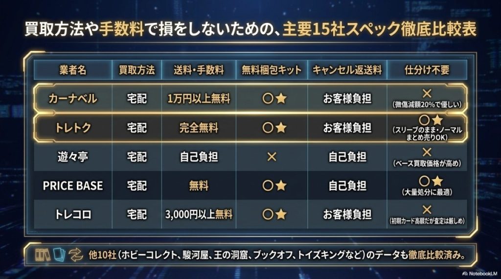 遊戯王 初期カード 宅配買取対応のおすすめ業者15選を徹底比較 図解イラスト