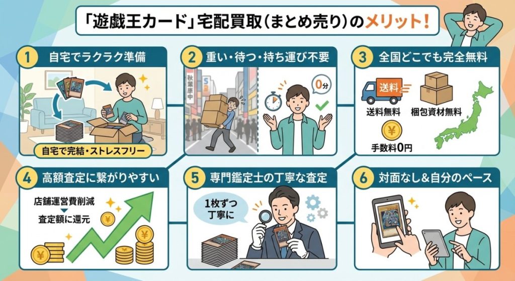 『待つのが嫌・重いのが嫌なら「宅配買取(まとめ売り)」が絶対的正解』図解画像