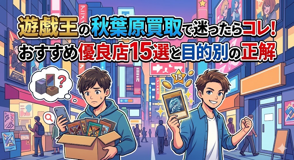 『遊戯王の秋葉原買取で迷ったらコレ!おすすめ優良店15選と目的別の正解』アイキャッチ画像