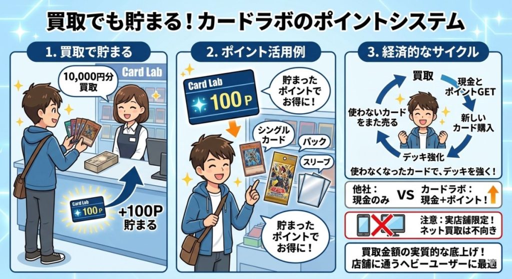 『買取でも貯まる「ポイントシステム」』の図解画像