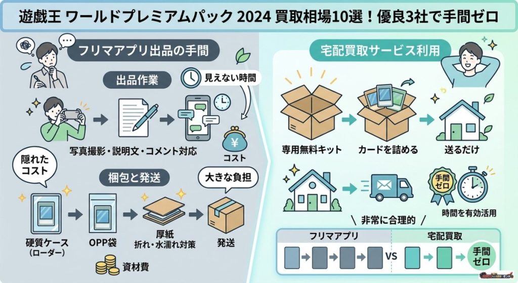 『出品作業から水濡れ・折れ防止の梱包にかかる隠れたコスト』の図解画像